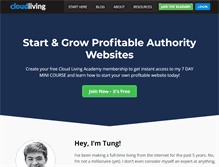 Tablet Screenshot of cloudliving.com